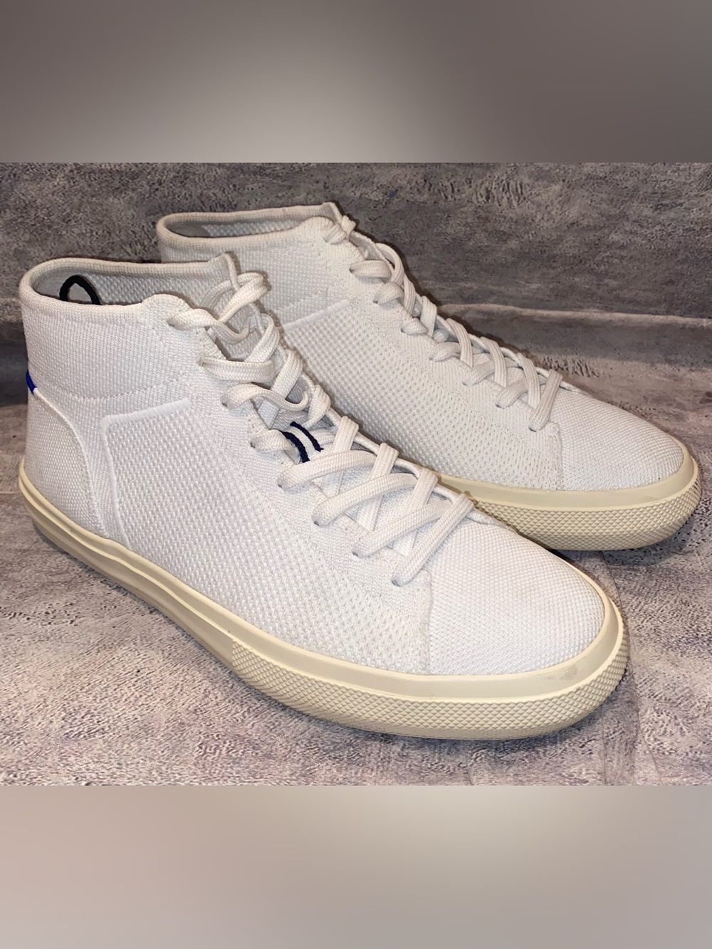 WORN 5x Rothy’s The High Top Sneaker Mesh Lace Up Shoes Comfort 9 W Women’s